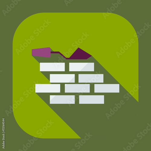 Flat modern design with shadow icons wall