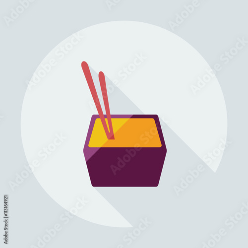 Flat modern design with shadow icons Japanese sushi