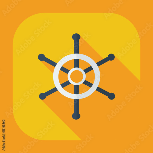 Flat modern design with shadow icons wheel