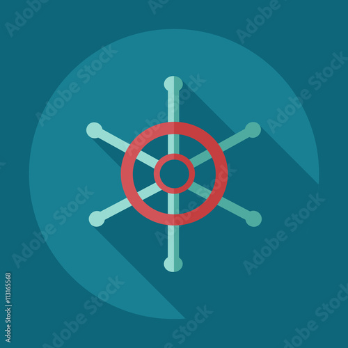 Flat modern design with shadow icons wheel