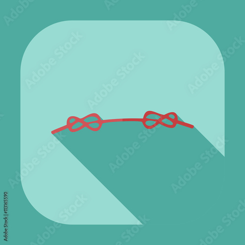 Flat modern design with shadow icons marine rope