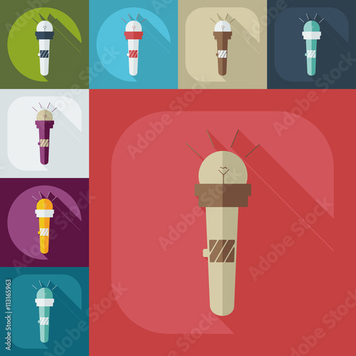 Flat modern design with shadow icon optics