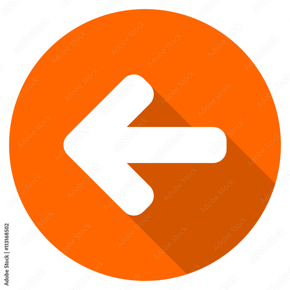 Orange flat design vector arrow icon Orange flat design vector arrow icon