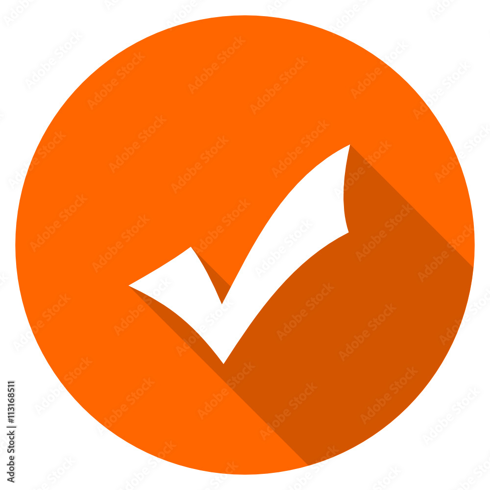 Flat dedisng round vector check web icon Flat dedisng round vector check web icon