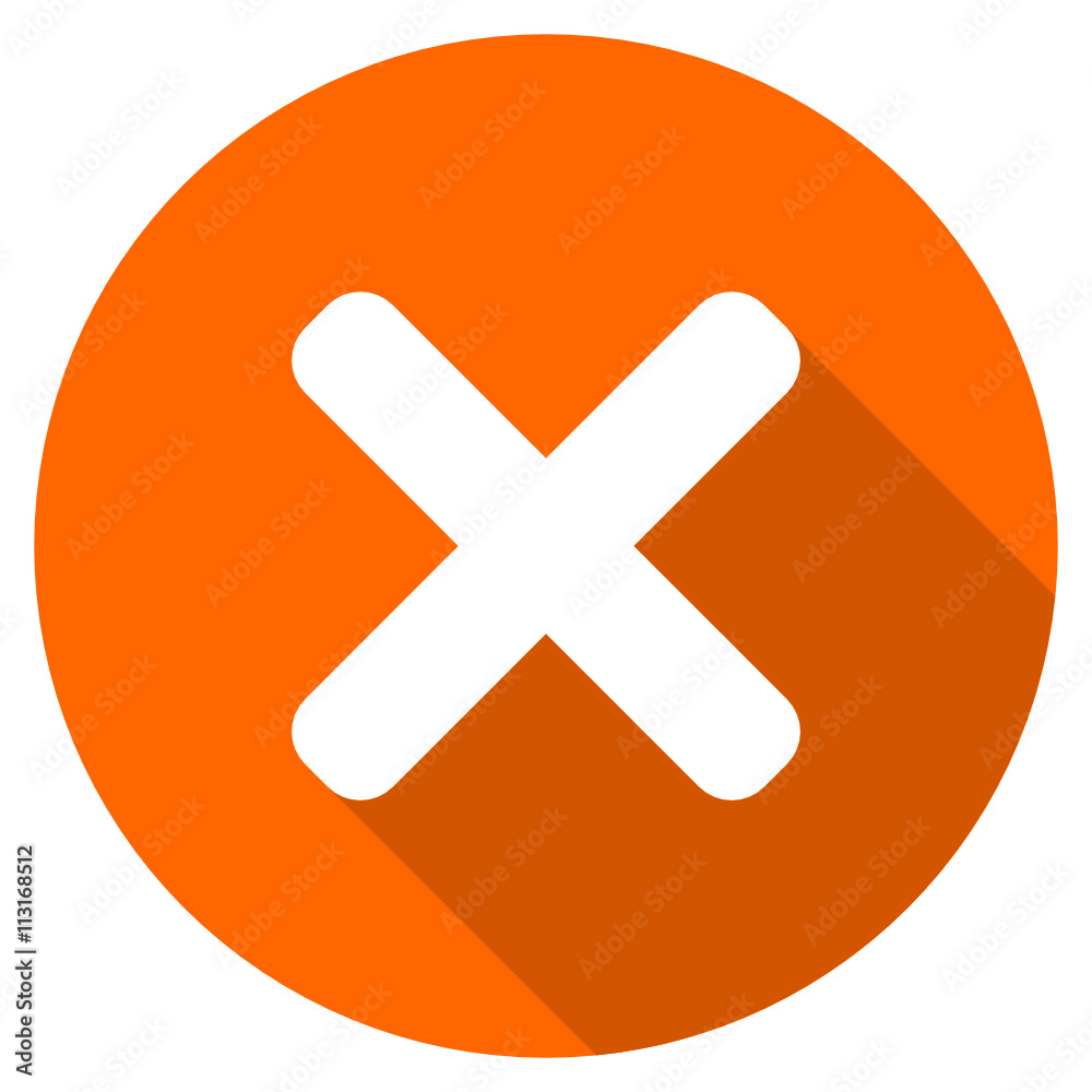 Flat dedisng round vector cancel web icon Flat dedisng round vector cancel web icon