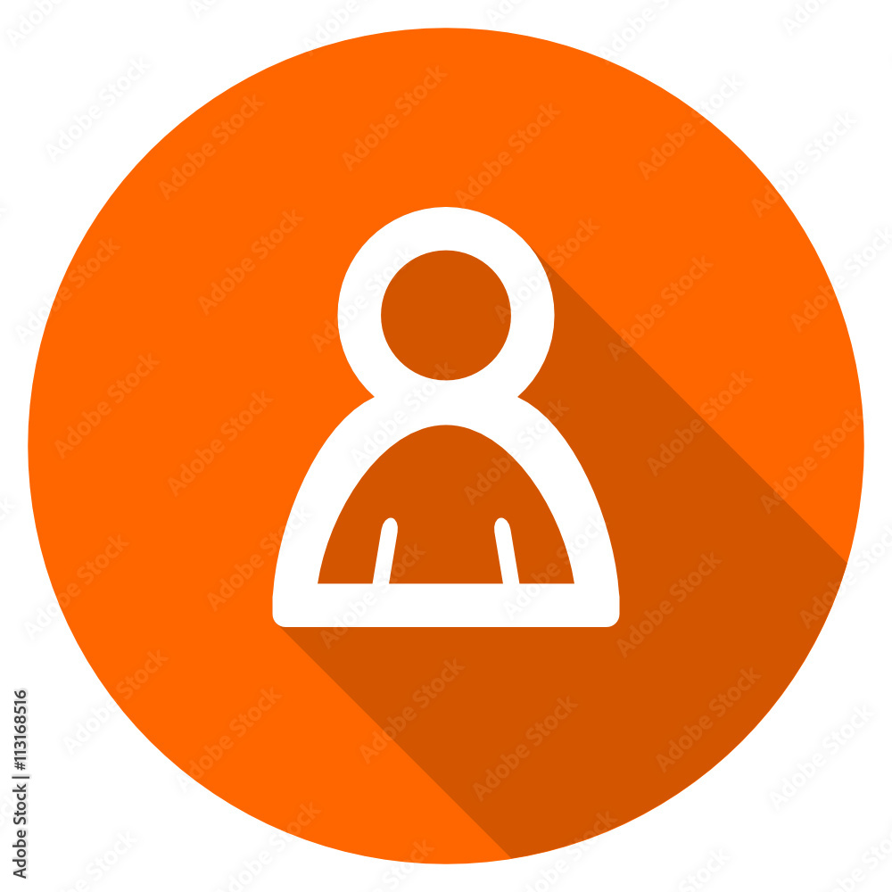 Flat dedisng round vector person web icon Flat dedisng round vector person web icon
