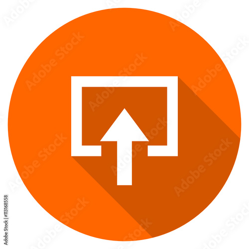 Free Download Flat design round orange enter vector icon - GFXLoad