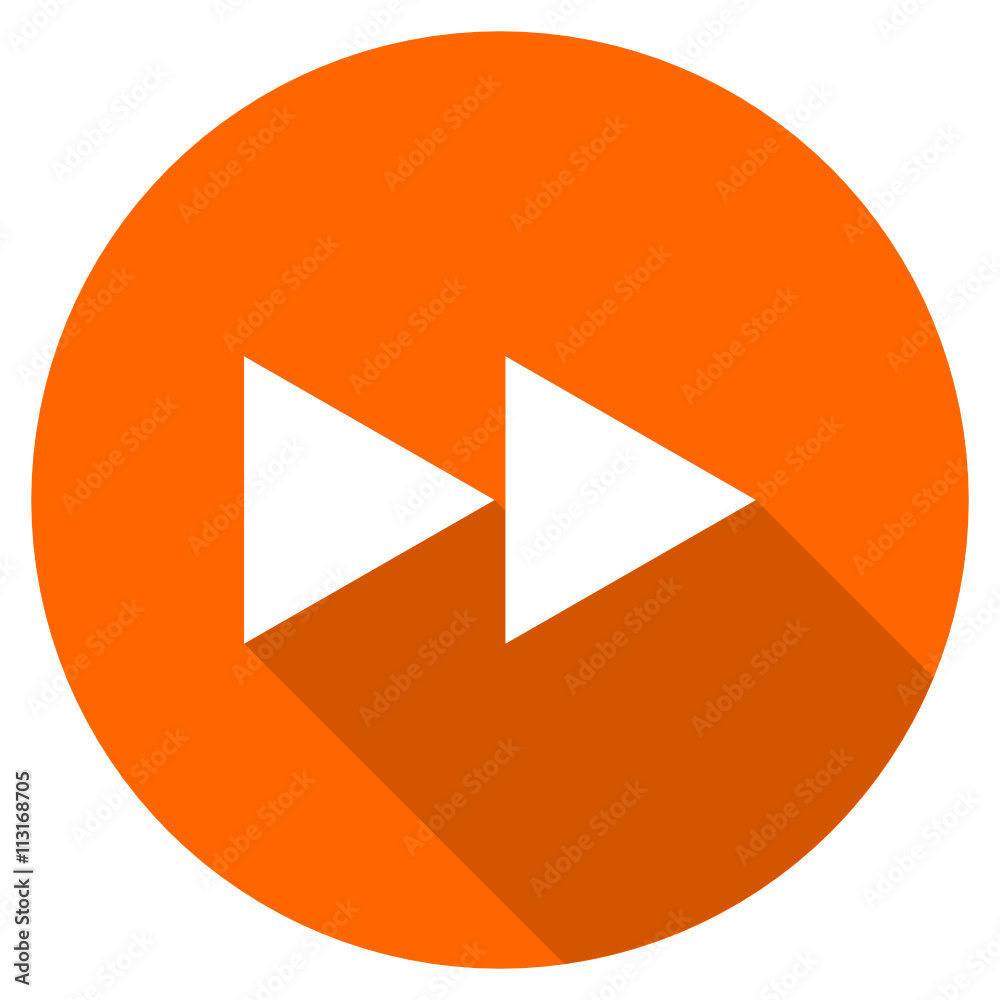 Flat design orange vector next web icon Flat design orange vector next web icon