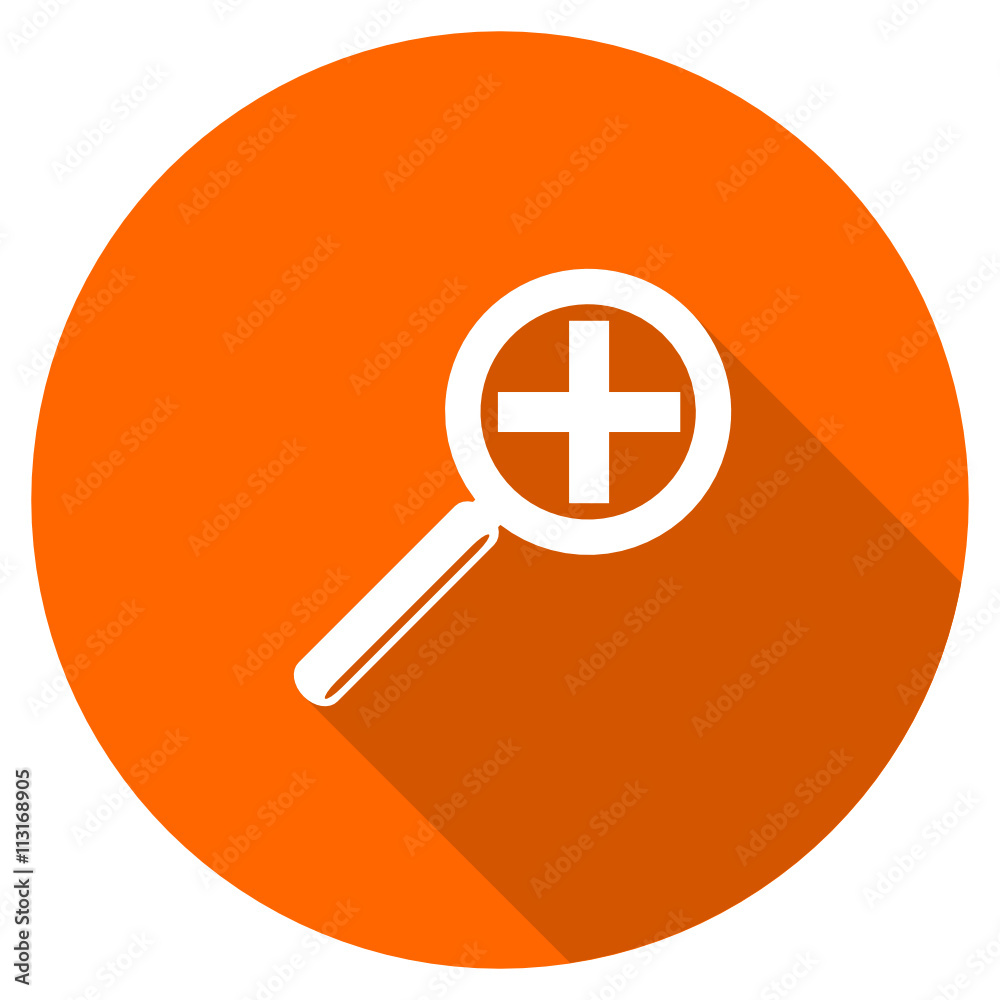 Obraz premium Orange flat design vector lens icon