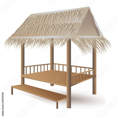 straw hut vector design