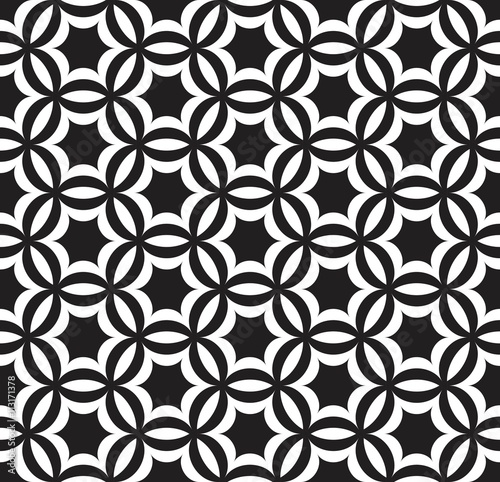 Vector seamless texture. Modern stylish texture. Repeating geometric tiles with asterisks. Monochrome graphic design.