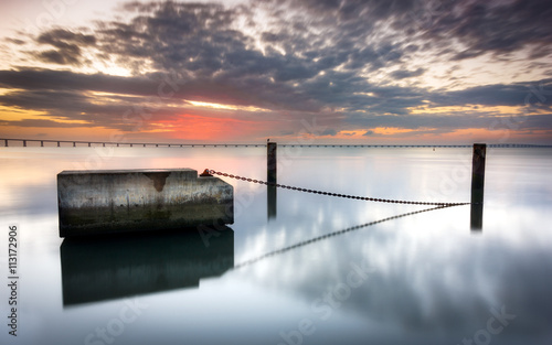 Serenity watching the sunrise  Pier at Lisbon