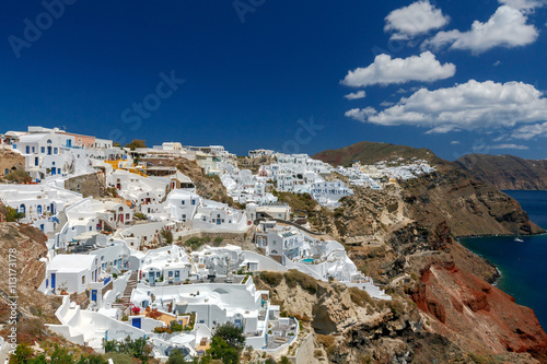 Oia. Traditional architecture of Santorini. © pillerss