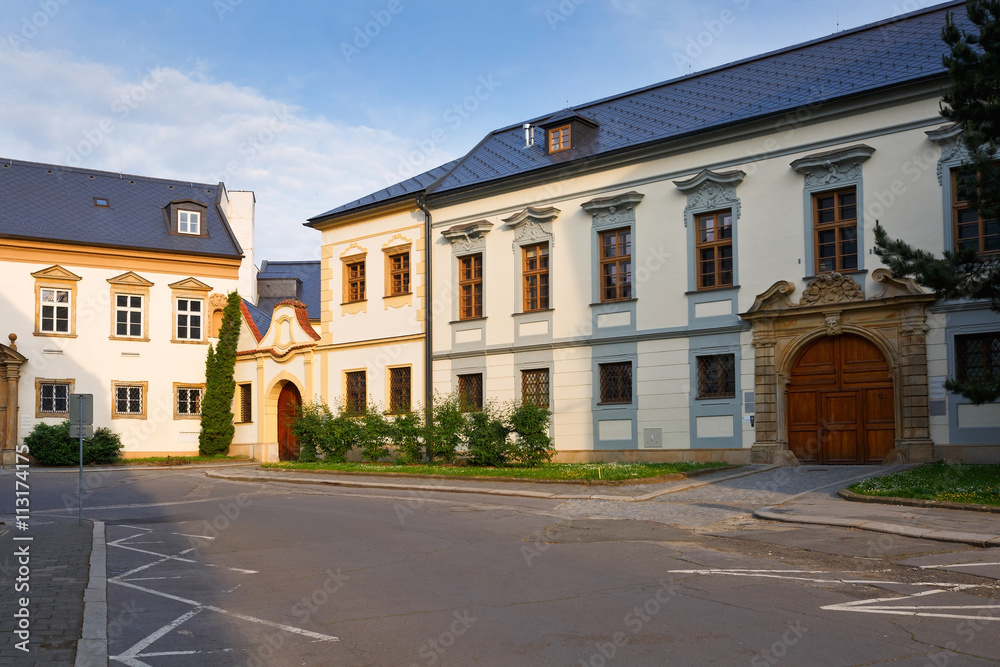 Architecture in the old town of Olomouc, Czech Republic.