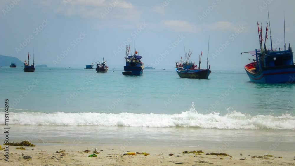 Delightful Seascape - Vietnamese Fishing Ships