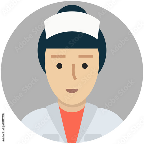 Nurse Avatar . Modern minimalistic design.