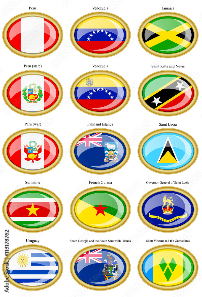 Flags of the South and Central America Flags of the South and Central America