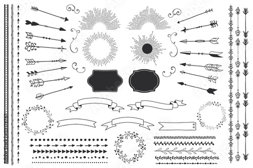 Hand Drawn Vector Design Elements
