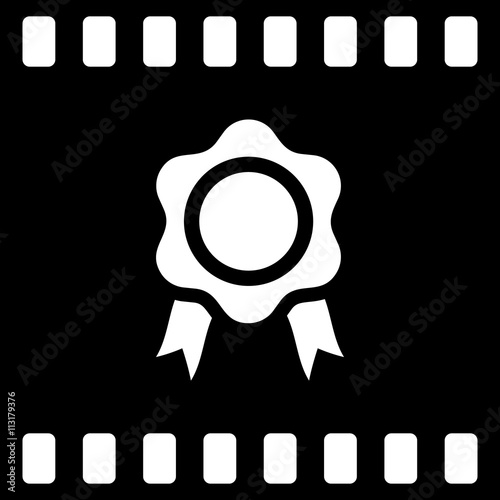 Flat paper cut style icon of seal