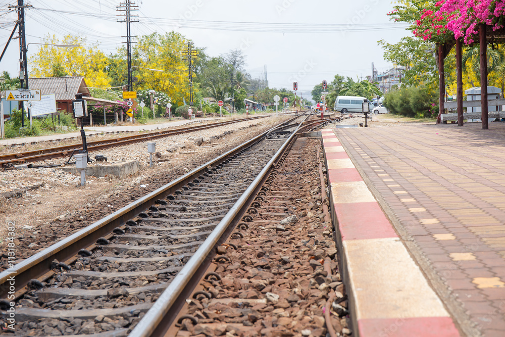 Fototapeta premium Hua Hin railway station in Thailand