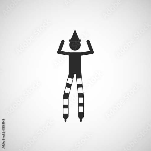 clown on stilts icon