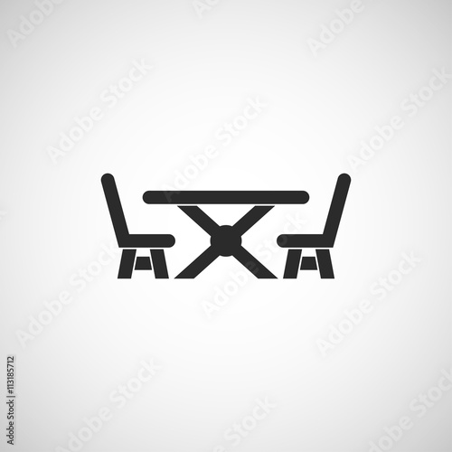 chair and tables icon