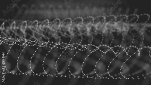 Animated abstract motion background with net structure