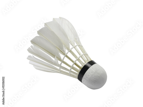 shuttlecock badminton in white background isolate with clipping path