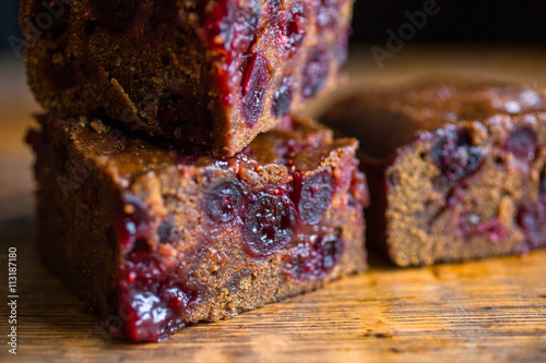Sticky cranberry gingerbread