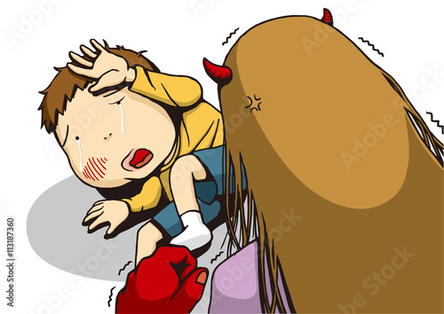 「児童虐待」のイメージイラスト