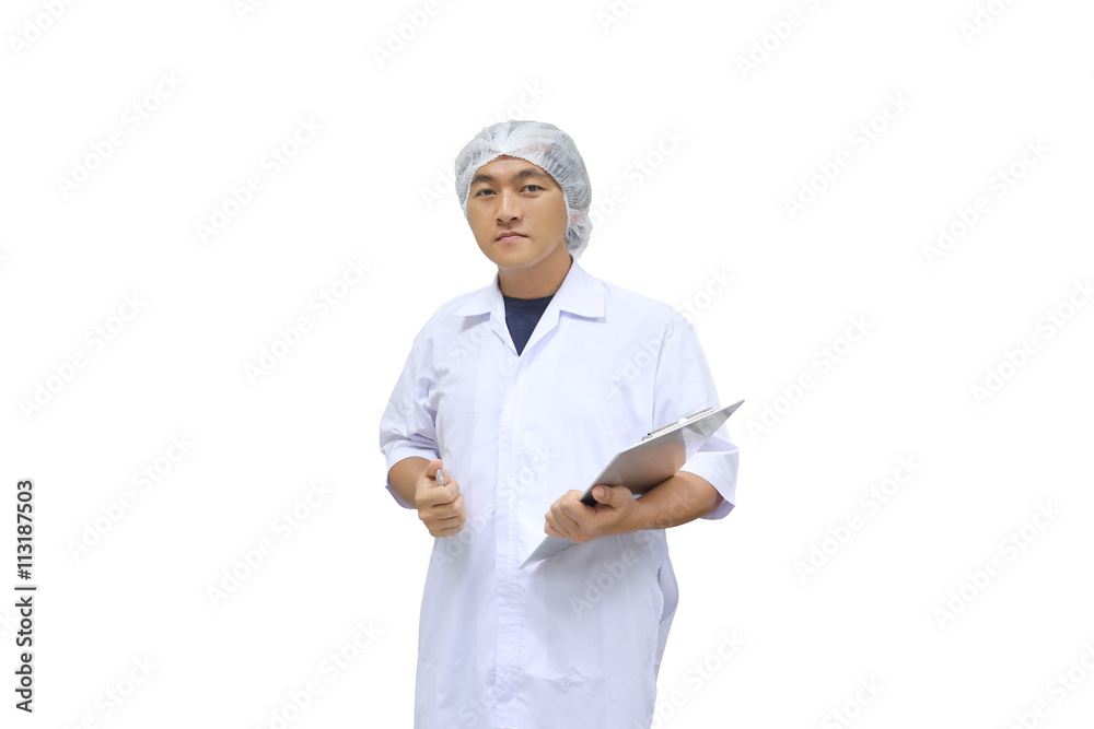 Men in clothes of Doctor isolated on white background. Men in clothes of Doctor isolated on white background.