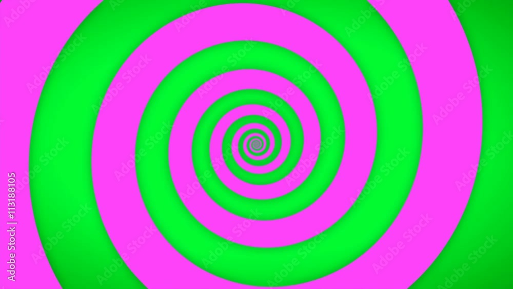 Hypnotic green and pink spiral background Hypnotic green and pink spiral background
