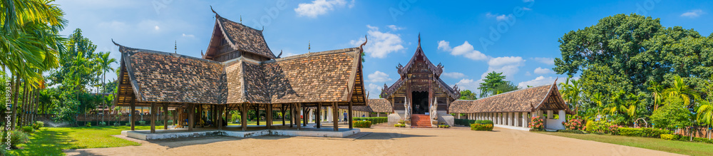 panorama shot of Wat Ton Kain,in Chiang Mai Thailand.