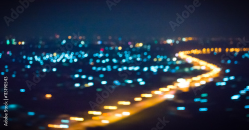 Fototapeta Naklejka Na Ścianę i Meble -  Abstract city bokeh light background