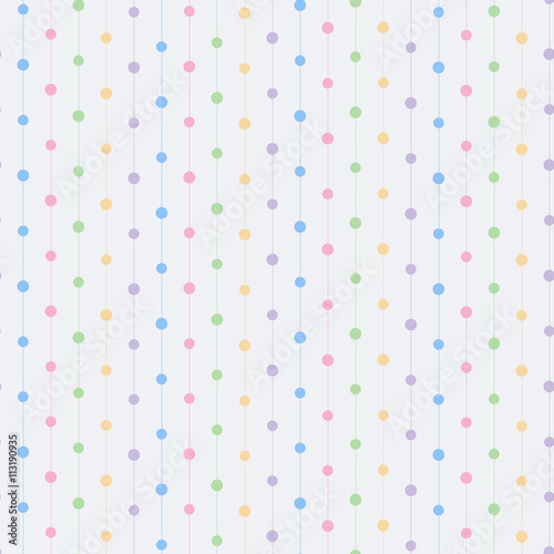 Seamless pattern of dots arranged in lines