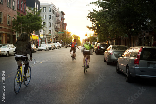 Wallpaper Mural Friends on bikes in city Torontodigital.ca