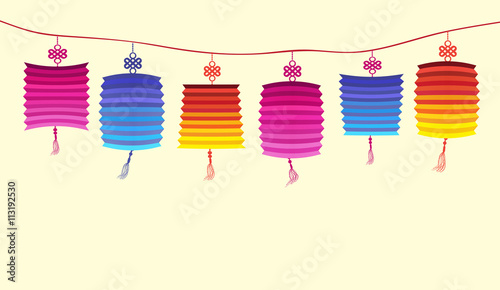 Illustration about traditional festival lanterns