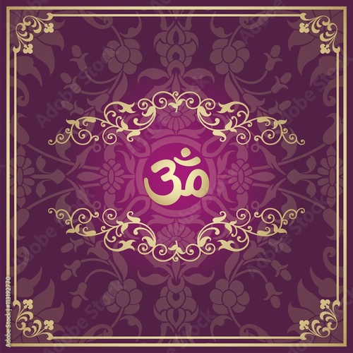 aum syllable, paisley design ,Hinduism, India