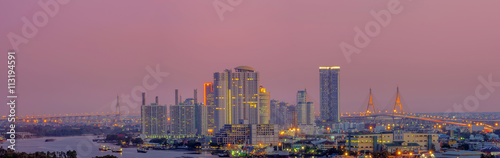Bangkok skyline panorama.