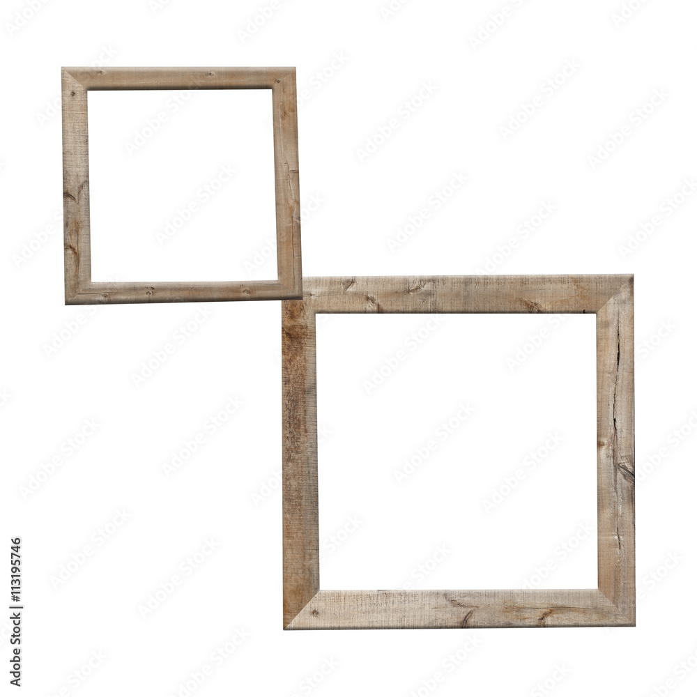 Old wooden frame isolated. Old wooden frame isolated.
