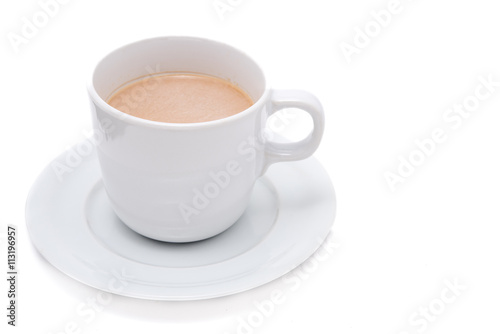 Cup coffee isolated on white background
