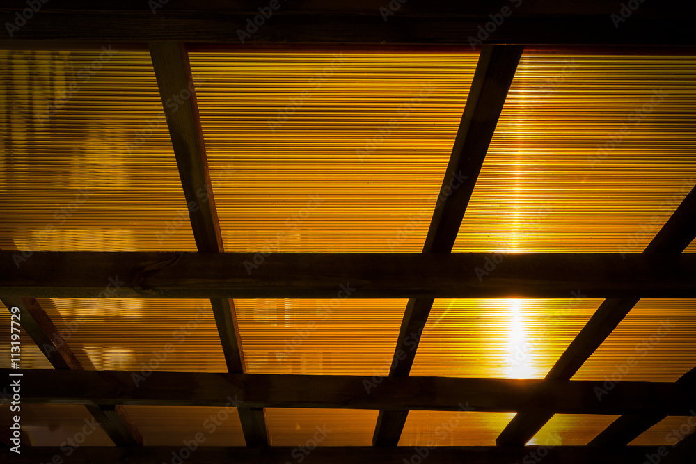 The roof of the veranda of polycarbonate The roof of the veranda of polycarbonate