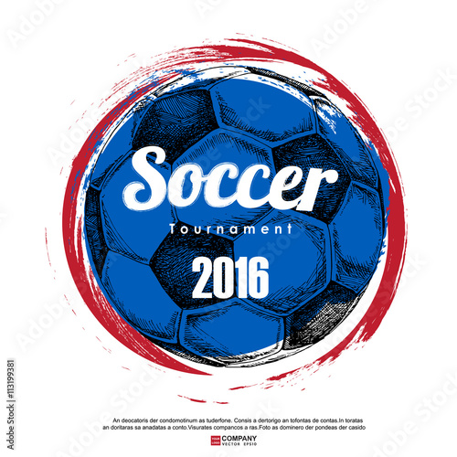 Drawing of soccer background ,Poster ,Brochure