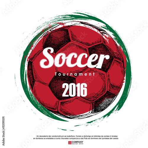 Drawing of soccer background ,Poster ,Brochure