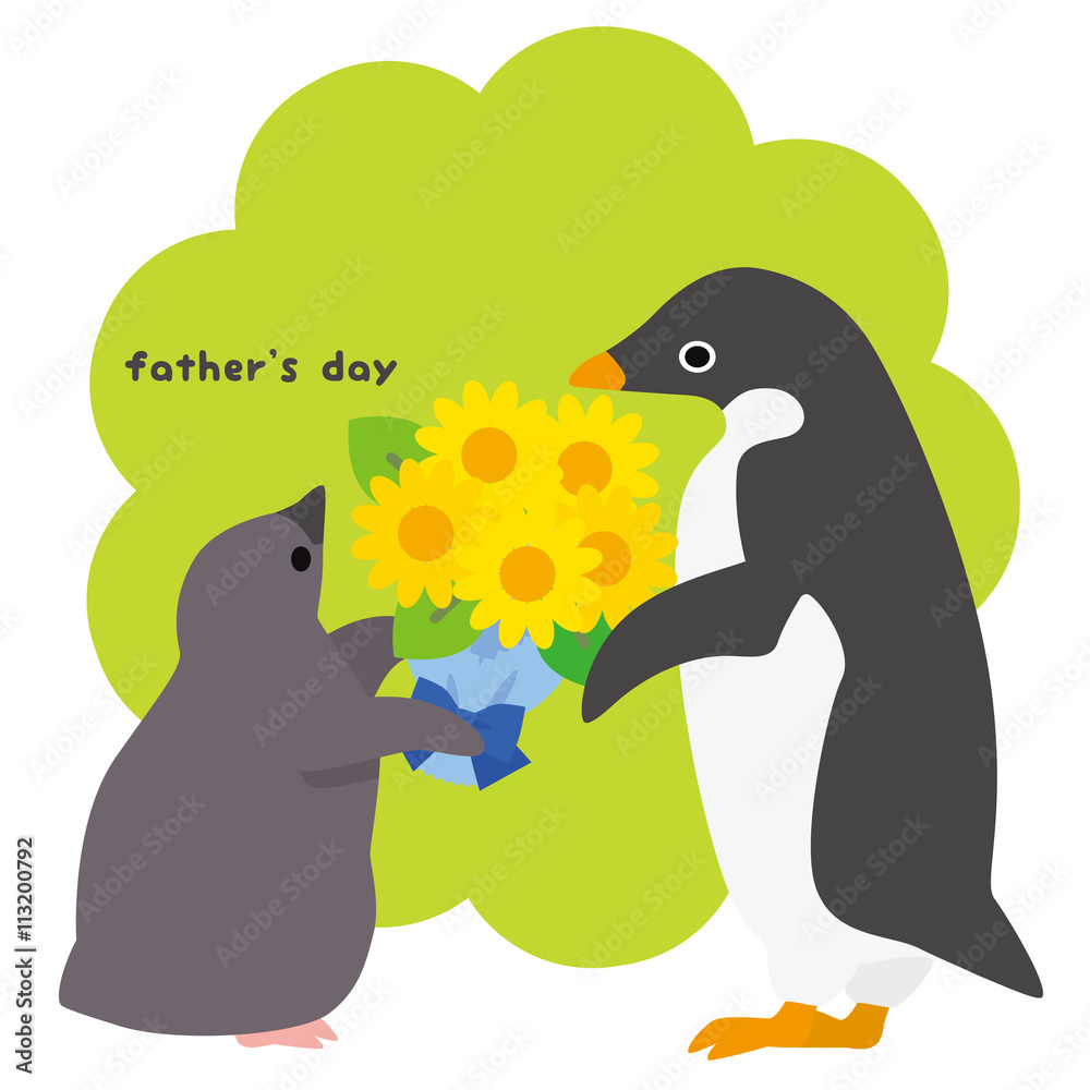 Obraz premium アデリーペンギン 父の日