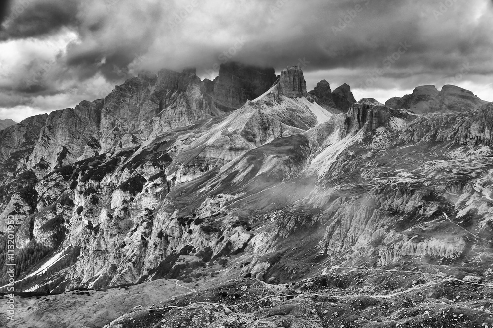 Alpine landscape in the Dolomites, Italy, Europe