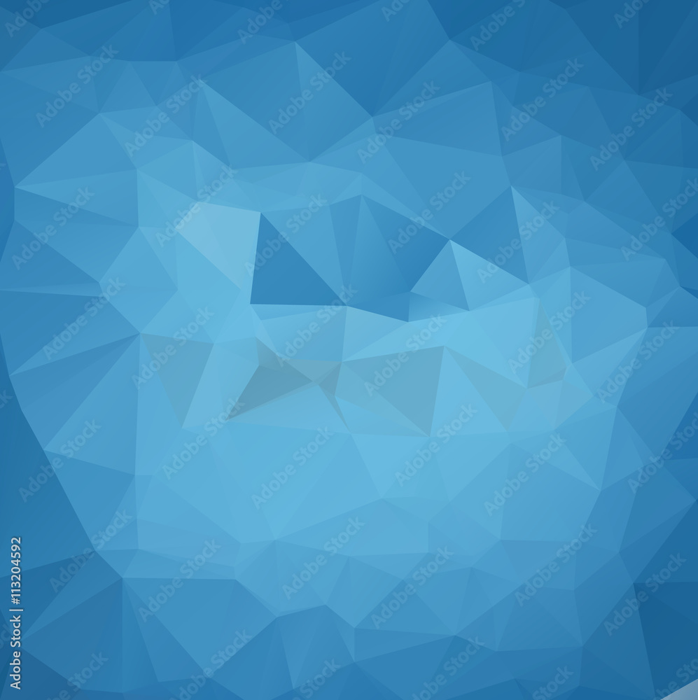blue background geometric rumpled triangular polygon style