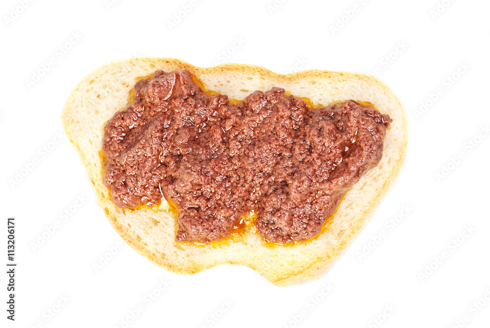 fresh olive paste made from kalamata olives on bread fresh olive paste made from kalamata olives on bread