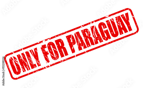 ONLY FOR PARAGUAY red stamp text