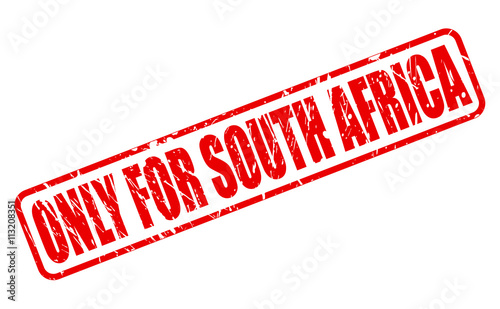 ONLY FOR SOUTH AFRICA red stamp text